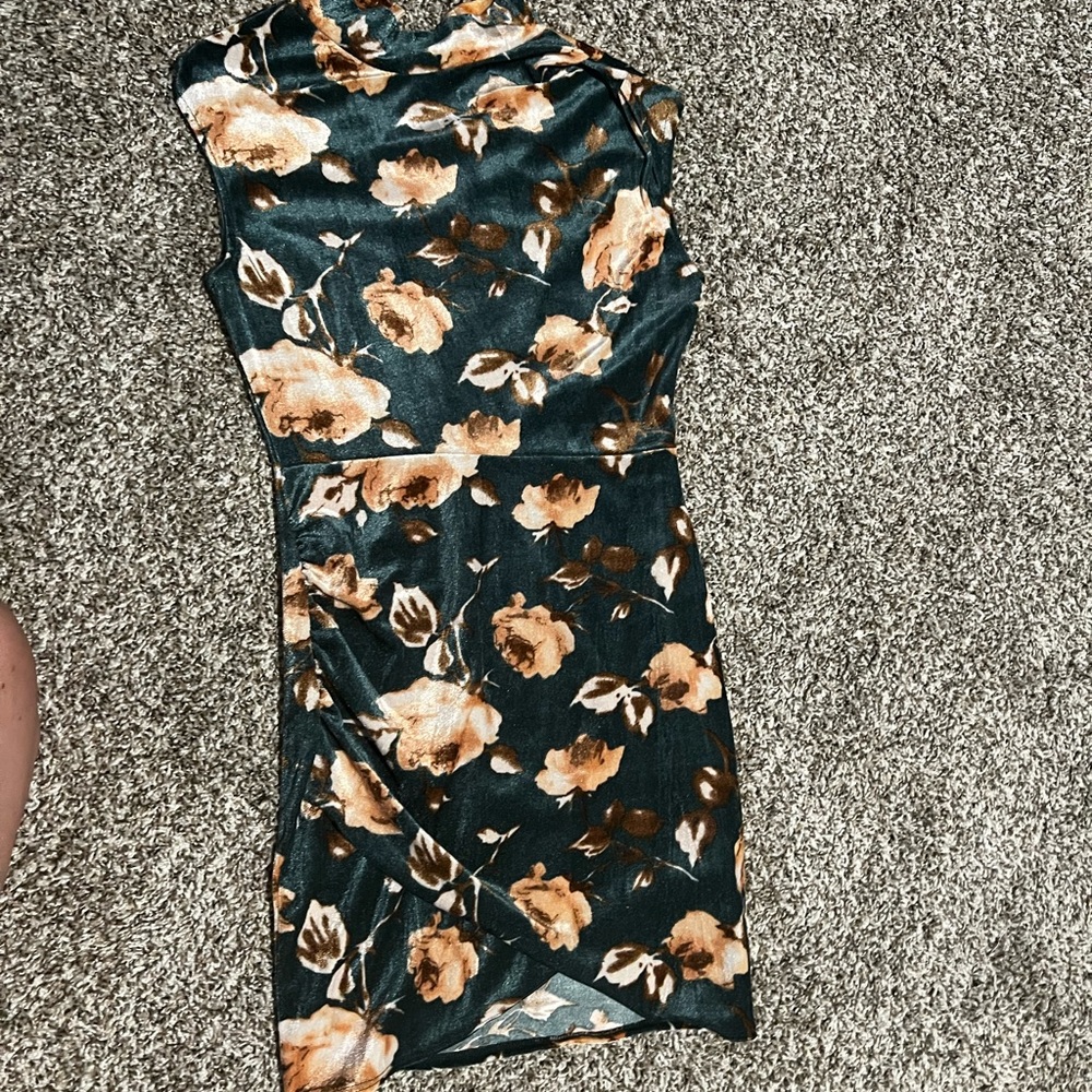 Velvet multicolor mini dress